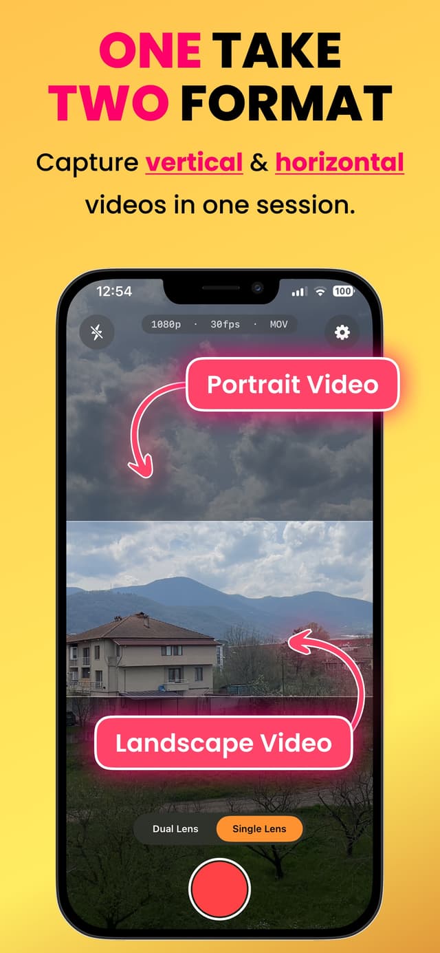Dual Camera Recorder - Duo – wide and ultra-wide dual camera or single lens recording